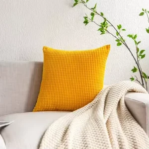 Custom Solid Color Corn Kernel Throw Pillows Covers Soft 100% Polyester Cushion Covers Home Decorative Sofa Backrest