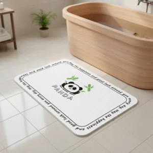 Custom Solid Pattern Diatomite Bath Mat with Rubber Non Slip Backing Modern Design Absorbent & Quick Drying EU RoHS Compliant