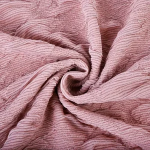 Custom Solids Knitting Polyester Lurex Spandex Knitted Jacquard Fabrics for Garment