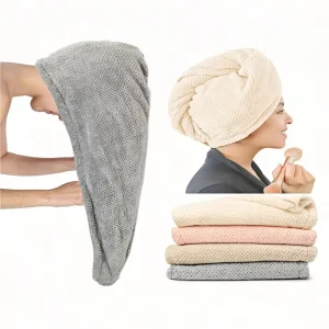Custom Spa Super Absorbent Quick Dry Hair Wrap Towel Washable Home Hair Drying Wrap Salon Towel Women’s Hair Towel