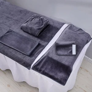 Custom Spa Towel Hotel White Microfiber Quick-Dry Cosmetic Headband Custom Logo Beauty Clinic Facial Spa Towel Set Logo