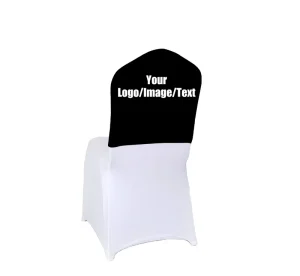 Custom Stretchy Half Chair Cover Chair Sash Band Caps for Exhibition Conference