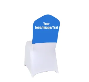 Custom Stretchy Half Chair Cover Chair Sash Band Caps for Exhibition Conference Event Party Decoration