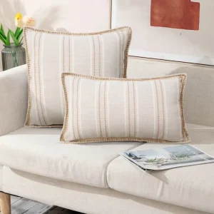 Custom Stripe Pillow Cover Linen Throw Pillow Cover Indoor Throw Pillows Cushion Cover for Home Decor
