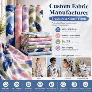 Custom Stroke Pattern Fabric OEM ODM Digital Print Fabric Multiple Bases for Dress Scarf Bag Home Textile Small MOQ