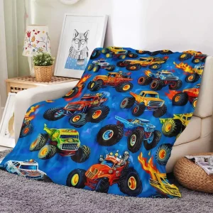 Custom Sublimation Kids Cartoon Pattern Blanket Bedroom Sofa Throw Soft Fleece Flannel Blanket Gift