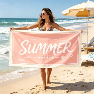 Custom Summer Sand Beach Hotel Towel Resort Digital Print Microfiber Seaside Pool Swim Quick Dry AbsorbWater Beach Towels