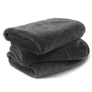 Custom Super Absorbent Double Layer Coral Fleece Microfiber Towel With Logo for Car Wash Detailing Polishing Cleaning Cloth