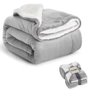 Custom Super Soft Solid Thermal Fluffy Sherpa Modern Style Flannel Fleece Throw Blanket