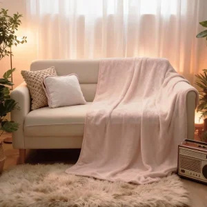 Custom Support Solid Flannel Fleece Knitted Folded Lightweight Rectangular Flannel Blankets Sofa Bed Four Seasons