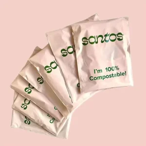 Custom Sustainable 100% Biodegradable PLA+PBAT Gravure Printed Recyclable Self-Adhesive Seal Postal E-commerce Clothing