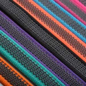 Custom Sustainable Anti Slip Striped PP Rubber Dog Leash Twill Style Webbing Tape Strap for Dog Walking
