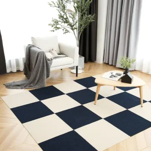 Custom TPR Non woven 30*30cm 40*40cm Square Self Adhesive Carpet Tile