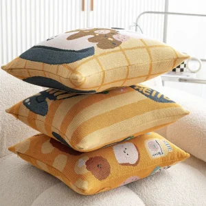 Custom Tapestry Pillows Woven Fabric Jacquard Throw Cushion for Sofa Lounge Chair Home Decor Factory Direct