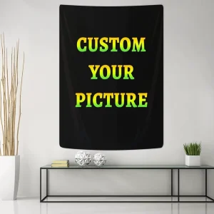 Custom Tapestry Upload Images Customized Wall Hanging Personalized Backdrop with Photo Text Posters Banners for Bedroom Home