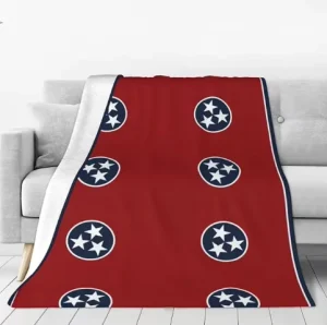 Custom Tenmessee State Us Flag Personalized Custom Flag Fashion Flannel Sofa Blanket Household Blanket for All Seasons