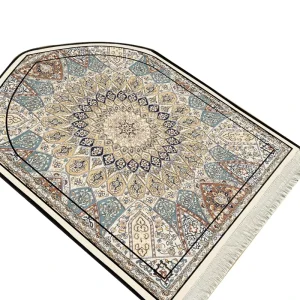 Custom Thick Muslim Prayer Mat With Unique Arabic Embroidery Daily Meditation Rug Ramadan Eid Gift