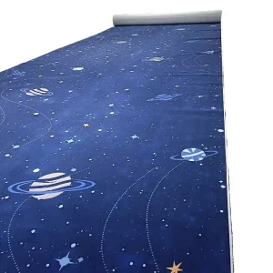 Custom Thick Polyester Printed Carpet Fireproof Floral Wall to Wall Floor Rug for Hotel Lobby Corridor Mosque Prayer Commercial