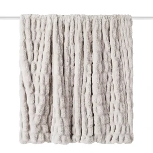 Custom Thick Soft Mantas De Invierno Warming Polyester King Size Ruched Faux Fur Other Throws Blankets for Winter