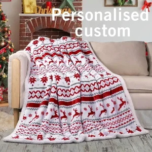 Custom Throw Blanket for Winter MOQ 1 Personalized Flannel Blanket US Stock Fast Shipping