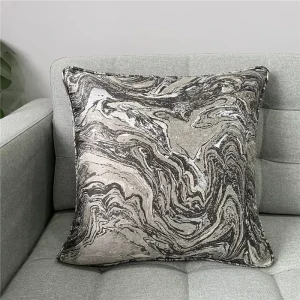 Custom Throw Pillows Artistic Metallic Jacquard Square Cushion Covers for Home Use Style