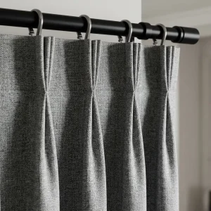 Custom Triple Weave Faux Linen 100 Blackout Curtains Heavy Duty Hotel Project Commercial Window Drapes
