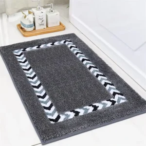 Custom Tufted Cut Pile Modern Hotel Use Washable Anti Slip Soft Luxury Super Absorbent Bathroom Mats & Rugs for Bathtub