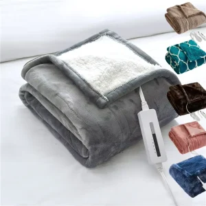 Custom Twin Queen King Size Electric Heated Throw Blanket Smart Control Adjustable Thermostat Flannel Fleece Material Household