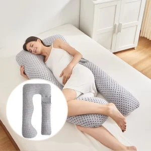 U Shaped Full Body Maternity Pillow with Cotton Filling Soft and Washable Cover for Pregnancy & Beyond