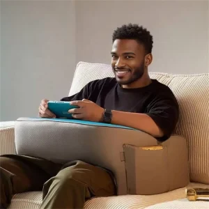 Custom U Shape Lap Desk Pillow for Gaming Laptop Bed Backrest Arms Cushion 100% Polyester ISO9001 Certified Portable Washable