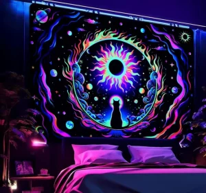 Custom UV Tapestry Background Wall Hanging Decorative Trippy Hanging Room Decoration Psychedelic Trippy Tapestry Banner