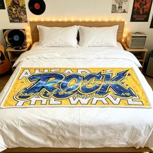 Custom Ultra Soft Flannel Fleece Bed Runner with logo Plush Decorative Bed Scarf for Custom Size Throw Blanket Machine Washable