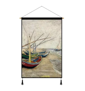 Custom Van Gogh Sunflowers Tapestry Wall Hanging Large Polyester Art Decor for Kitchen Living Room
