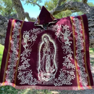 Custom Vintage Jacquard Woven Tapestry Adult Hooded Acrylic Wearable Blanket