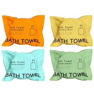 Custom Viscose Square Bath Towel Disposable 70×140 Thickened Compressed Nonwoven Solid Color Home Travel Spa Use Individually