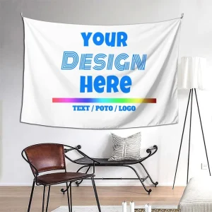 Custom Wall Tapestry Fabric Personalized Logo Picture Image Text Custom Tapestry Blanket Wedding Funny Backdrop Dormitory Home