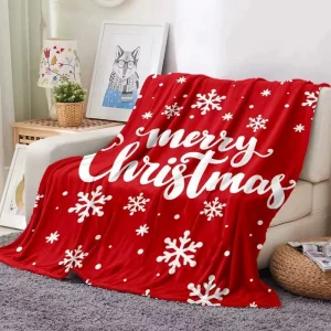 Custom Warm and Soft Christmas Flannel Blanket Office Nap Blanket Sofa Cover Blanket for Christmas Presents