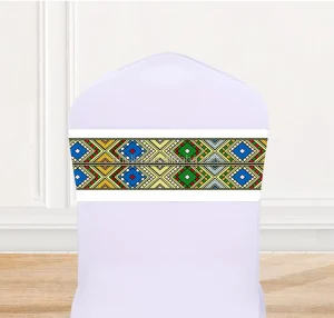 Custom Washable Traditional Ethiopian Chair Sash Habesha Eritrea for Wedding Event Decoration