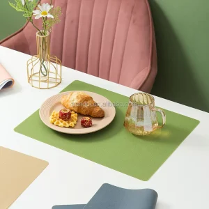 Custom Waterproof Silicone Table Placemat Reusable Placemats for Dining Table BPA Free