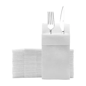 Custom White Paper Napkins Dinner Napkins Airlaid Napkins for Cutlery