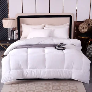 Custom White Polyester Duvet Soft Breathable and Comfortable for Home or Hotel Modern Patchwork Style