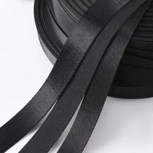 Custom Width Herringbone Twill Plain Imitation Polyester Nylon Webbing High Tenacity Backpack Strap Safety Belt Handbag Straps