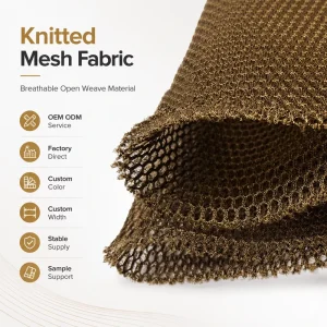 Custom Width Polyester Knitted Mesh Fabric Lightweight Breathable Mesh Material For Clothing And Accessories