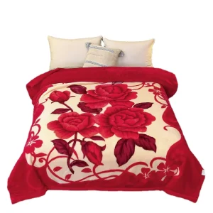 Custom Winter Heavy Thick Warm Fluffy Blanket Adult Home Soft Luxury Knitted Raschel Throw 2-6KG King Size Blanket