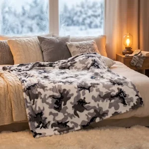 Custom Winter Washable Heated Throw Electric Soft Milk Fleece Blanket with Overheat Protection for Home Office & Bedroom Use