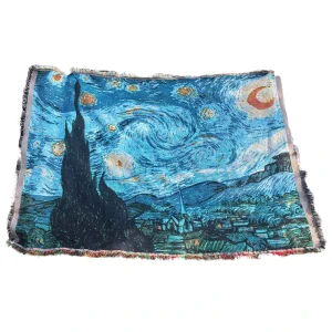 Custom Woven Bedding Blanket Tassels Bohemian Tapestry Throw Blanket for Room Decoration