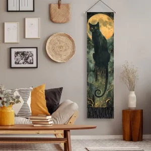 Custom Woven Fabric Hanging Banner Tapestry for Wedding Diwali Birthday Anniversary & Easter Home Decor