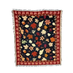 Custom Woven Festival Pattern Tapestry Throw Blanket European & American Style Multi Color