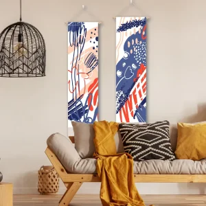 Custom Woven Home Decoration Wall Hanging Tapestry Fabric Banner for Wedding Anniversary Birthday Manufacturer Supply