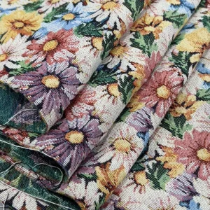 Custom Woven Jacquard Fabric Poly Cotton Blend for Luxury Home Decor Curtains and Garment Accessories